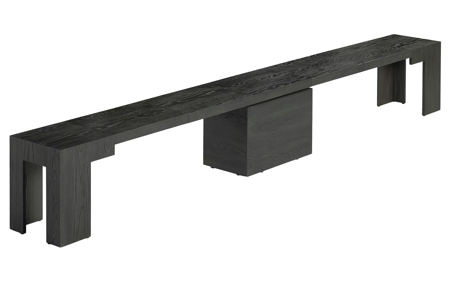 Transformer Bench | Smoked Hickory | Including 5 Extension Panels