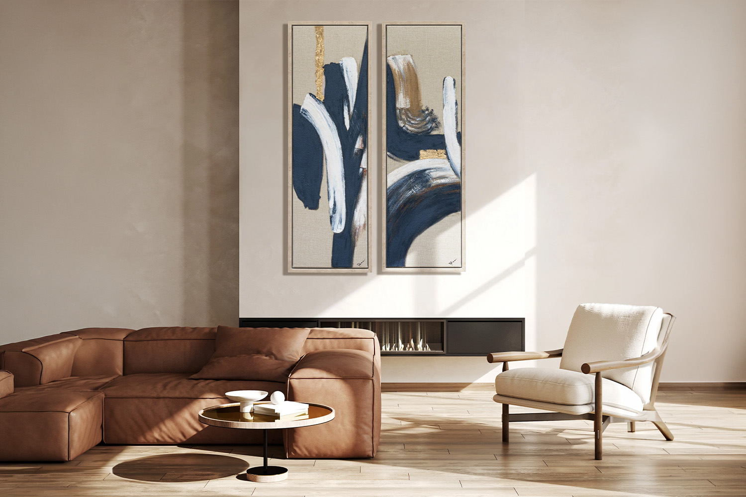 Radley Framed Canvas Print - Patrick St. Germain | Multicolour | 114 x 34 cm | Set of 2