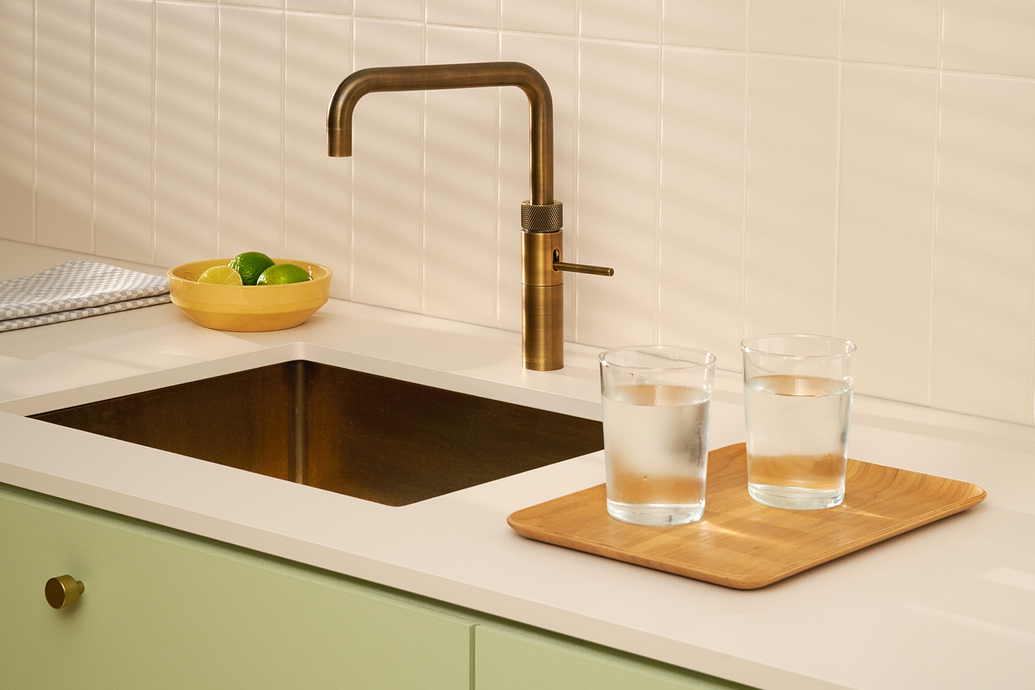Quooker Fusion Square Tap | Patinated Brass | FNSPTB