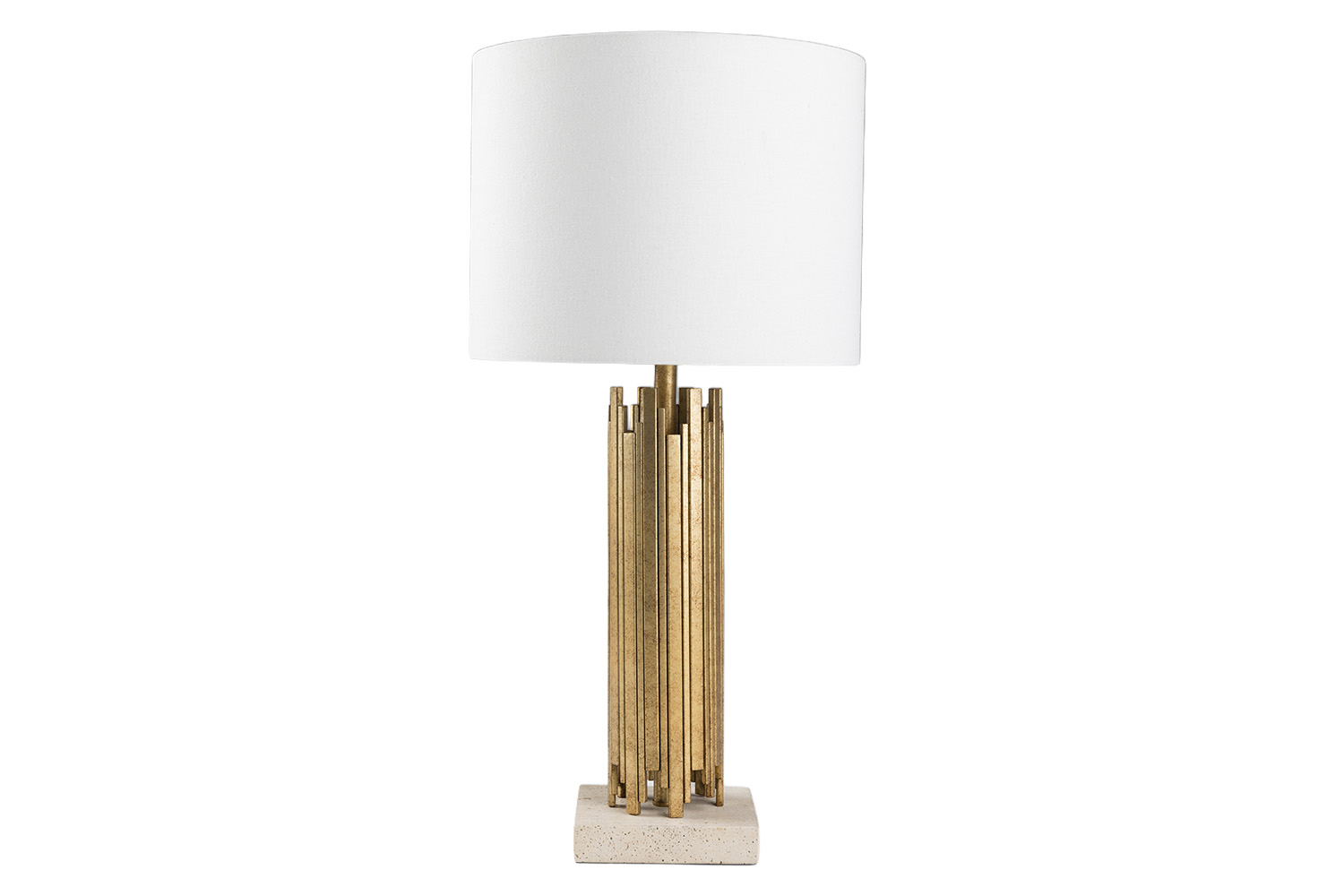 Jarod Table Lamp | White/Gold | 55 cm