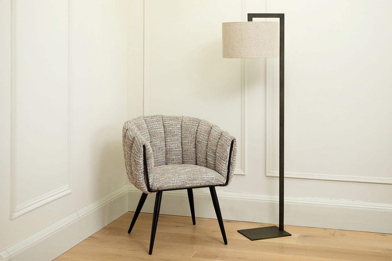 Revel Floor Lamp | Natural/Bronze