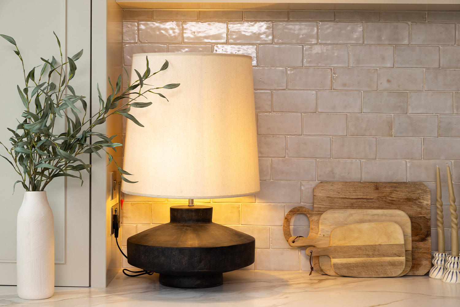 Huxley Table Lamp | Natural/Black | 67.5 cm