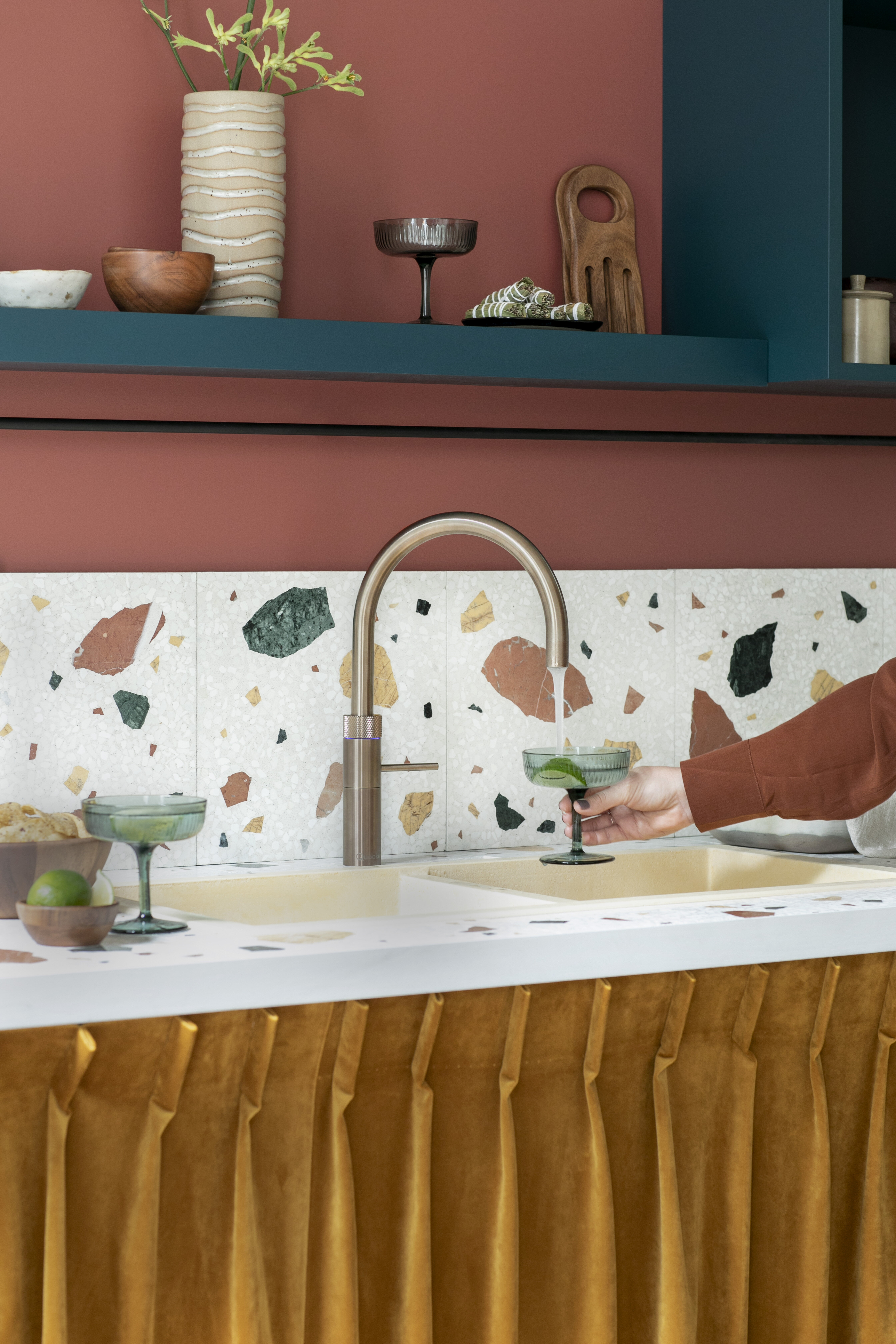 Quooker Fusion Round Tap | Patinated Brass | FNRPTB