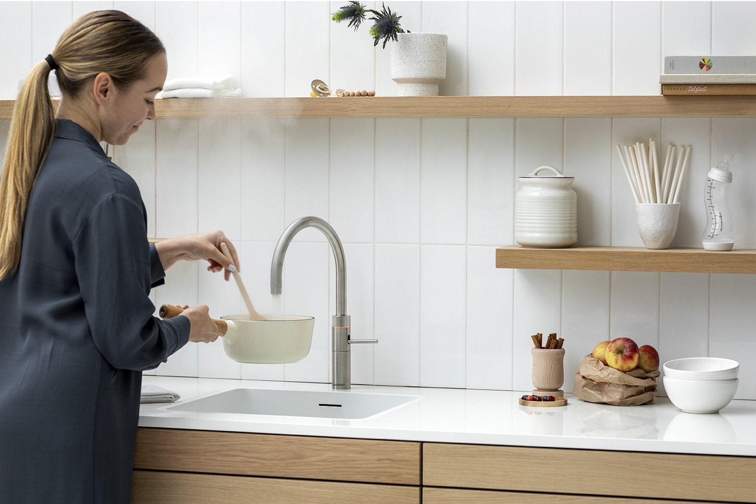 Quooker Fusion Round Tap | Stainless Steel | FNRSST