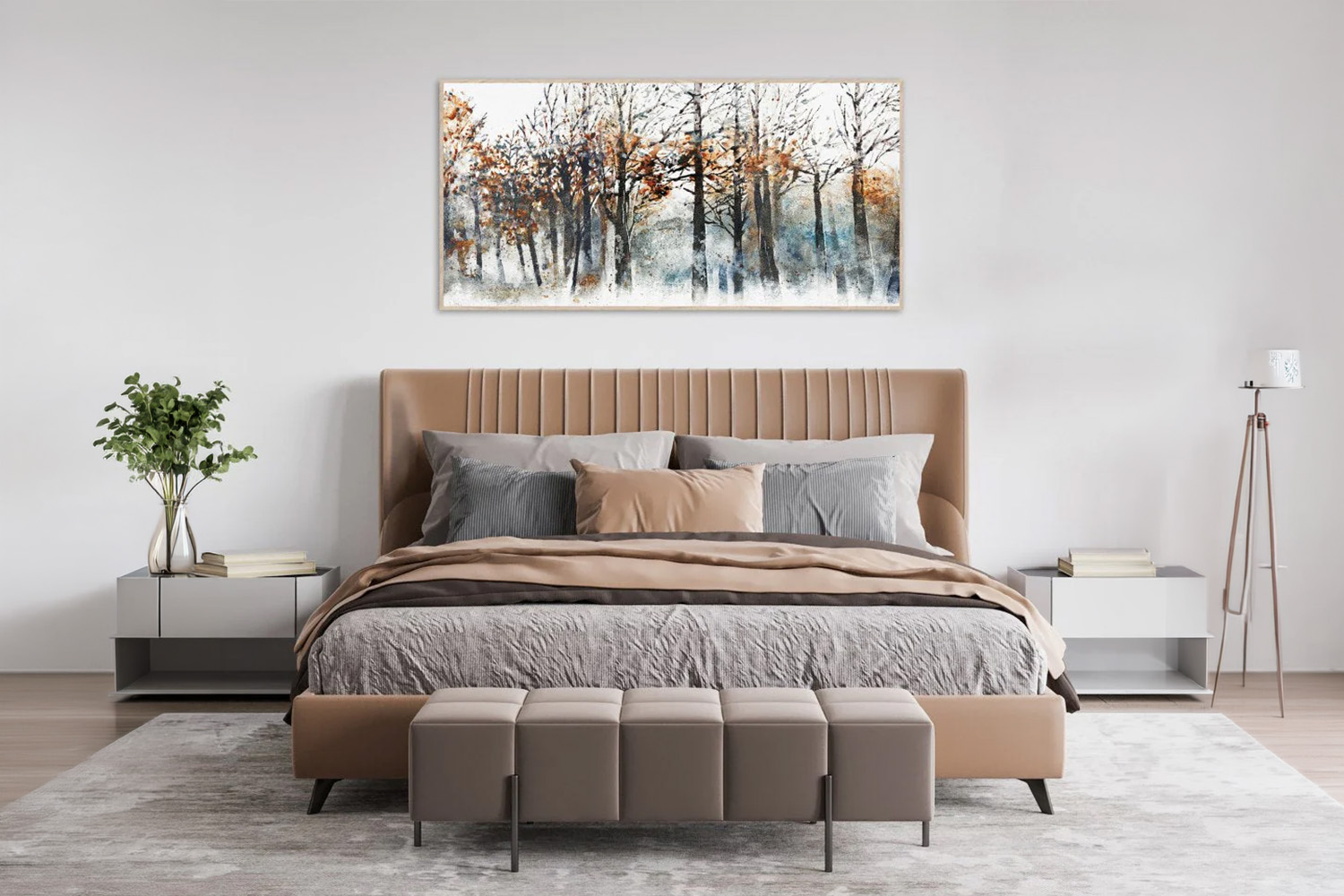 Autumn Framed Canvas Painting - Ksenia Sizaya | Multicolour | 76 x 152 cm