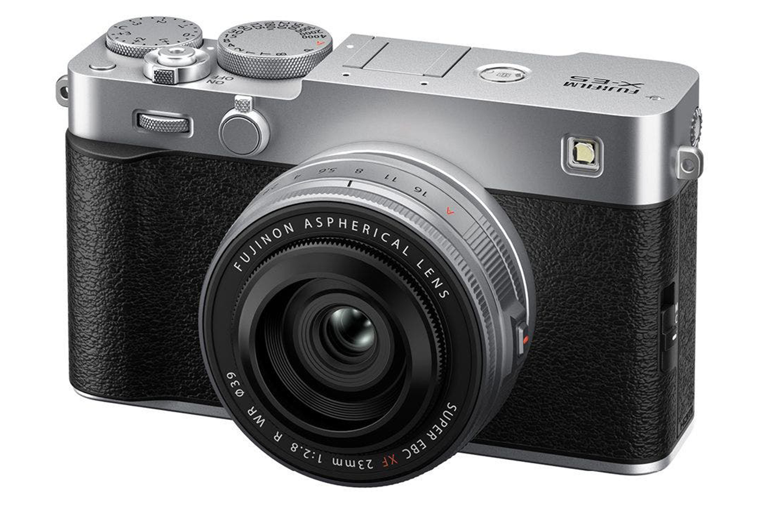 Fujifilm X-E5 Camera with XF23mmF2.8 R WR Lens Kit | Silver
