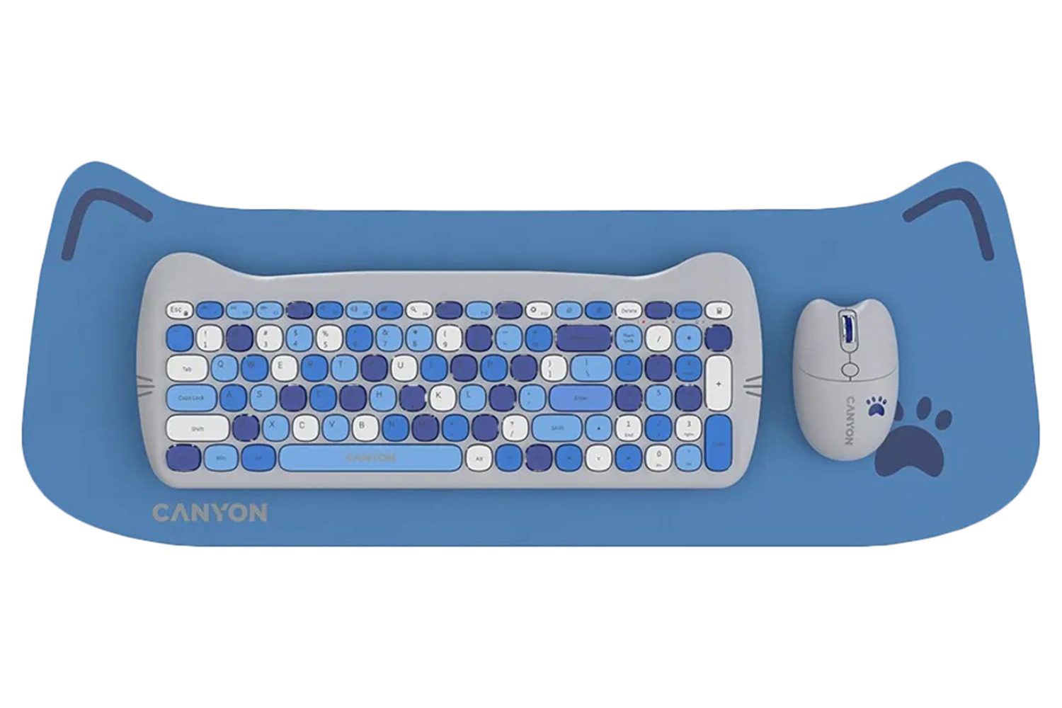 Canyon Wireless Keyboards & Mouse Combo HSET-W6 Kitty Edition | Blue