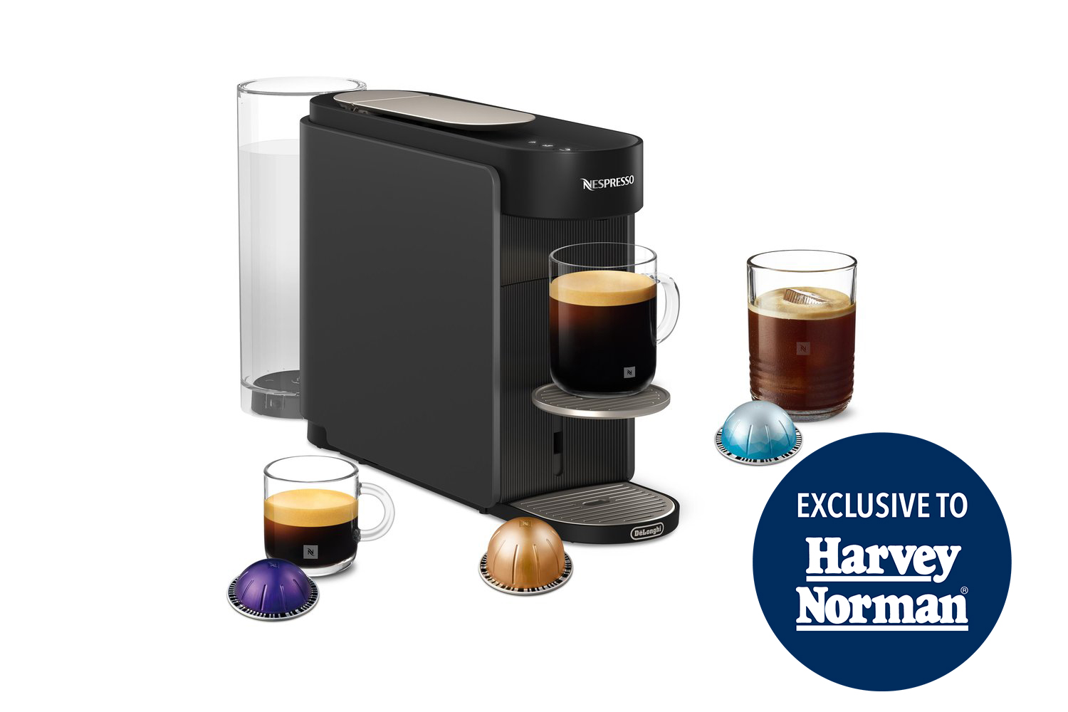 Nespresso Vertuo Up Pod Coffee Machine by De'Longhi | Anthracite | ENV200.GY