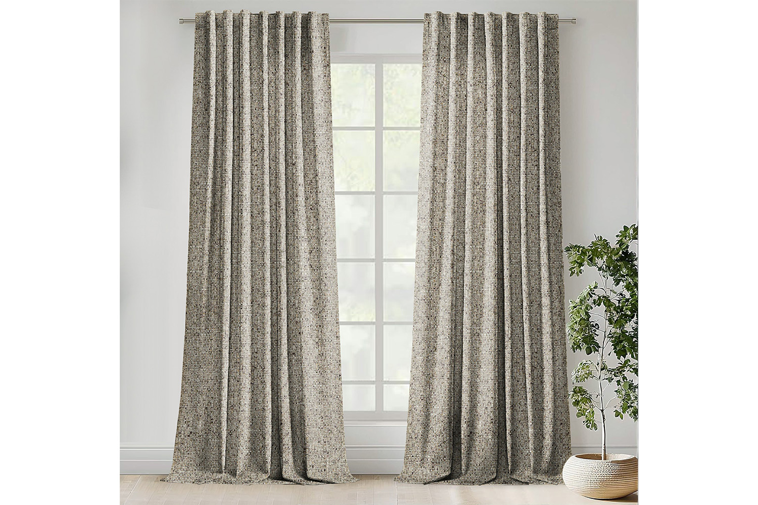 Caden Curtain | Cream/Sage | 335 x 228 cm