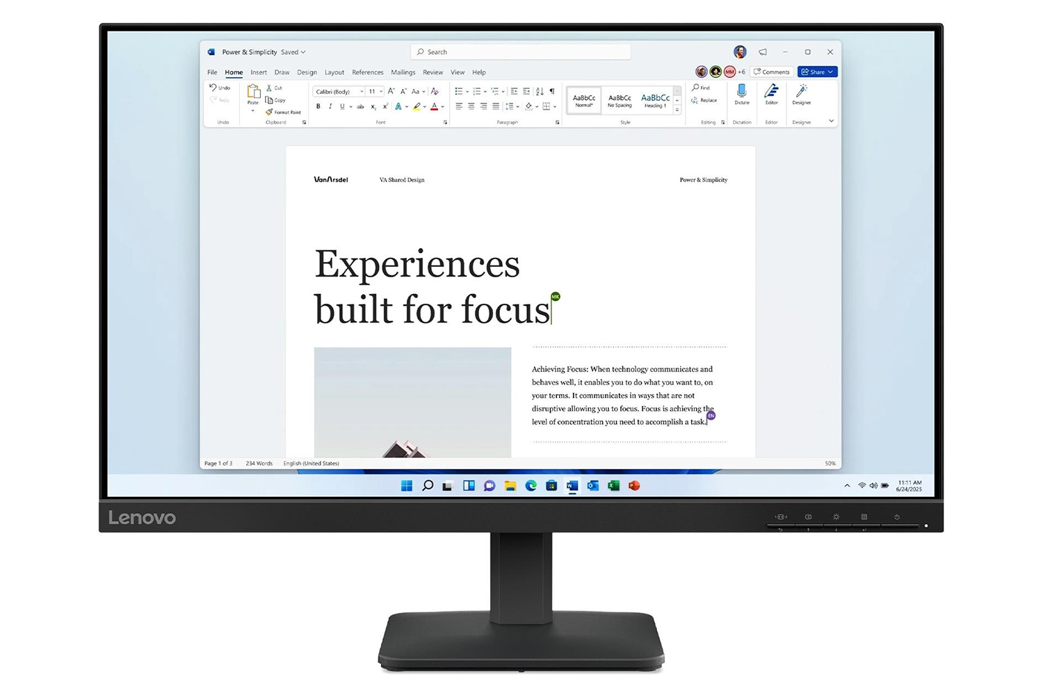 Lenovo L24-4e 23.8” FHD Monitor | 68C2KAC1UK