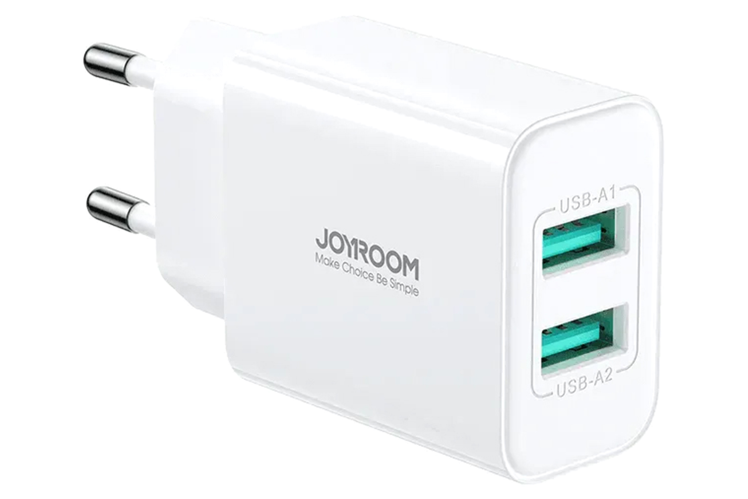 Joyroom 2.1A Dual USB-A Charger | White