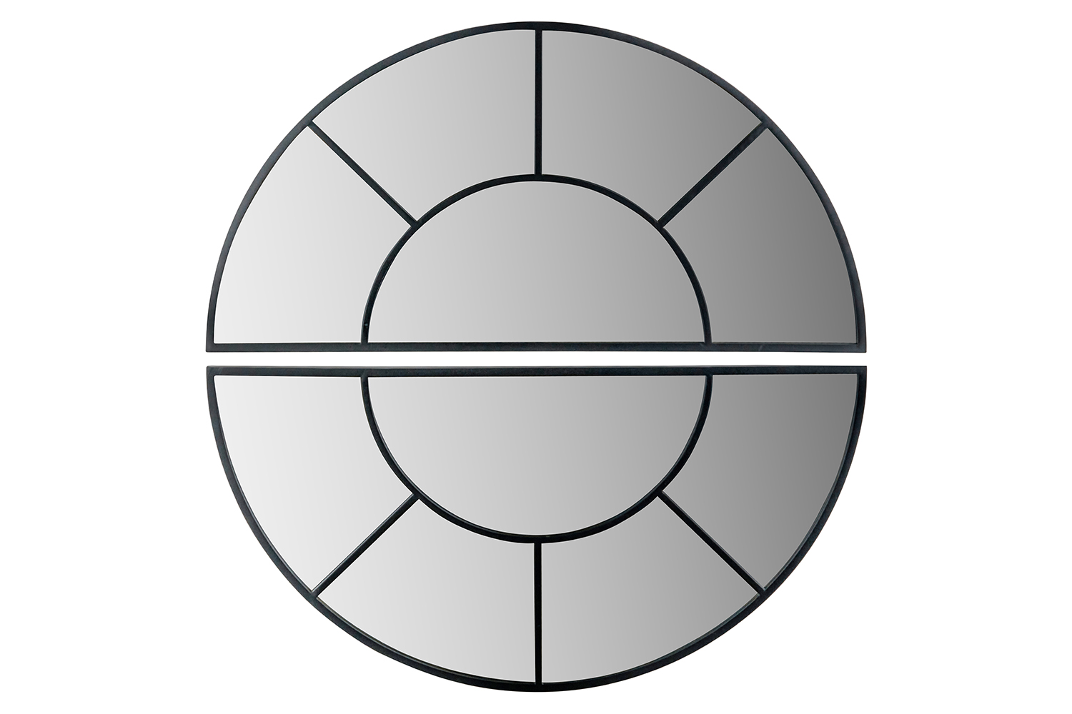 2 Half Moon Wall Mirror | Black