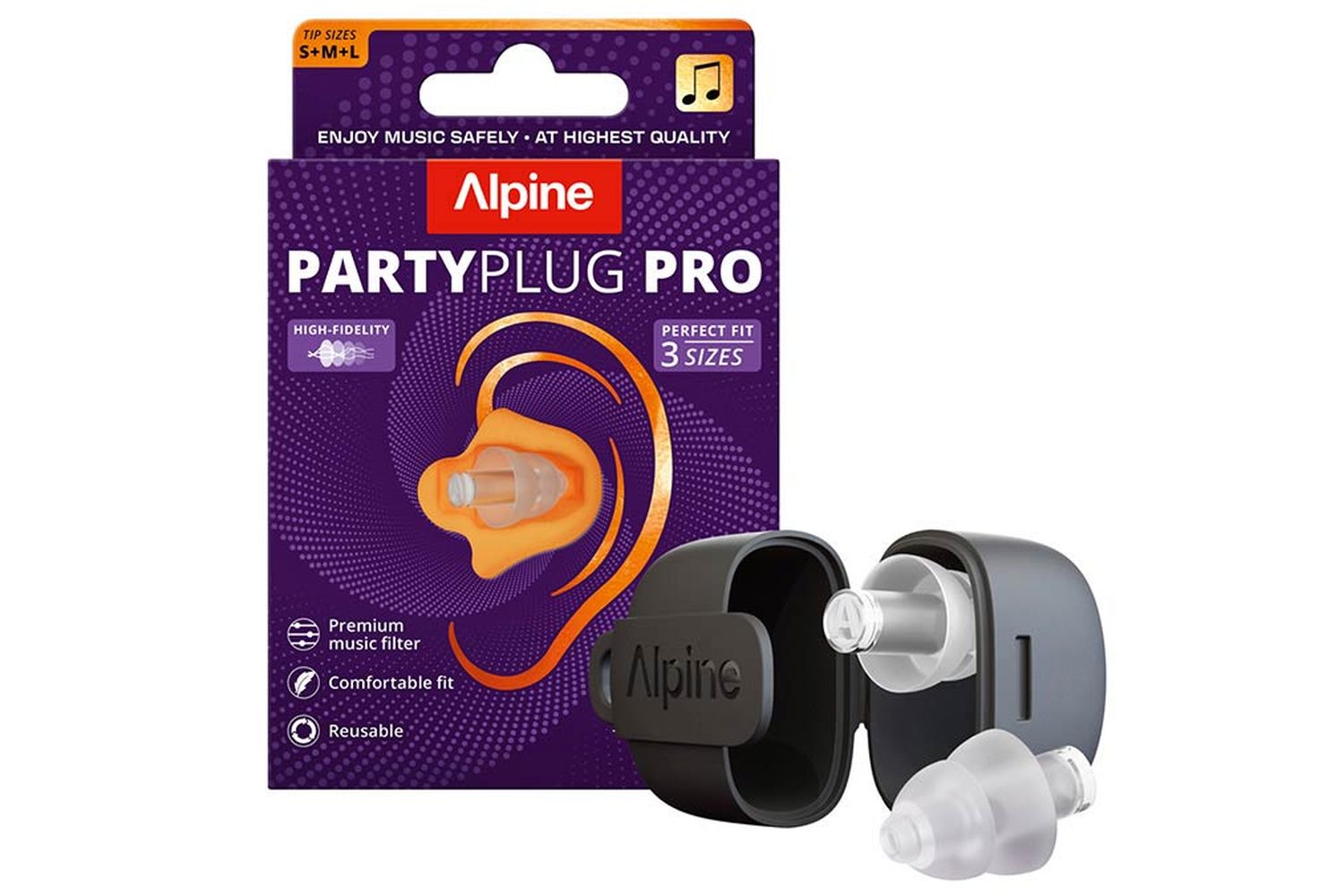 Alpine Alpine Partyplugs Pro - Premium Hearing Protection - Transparent