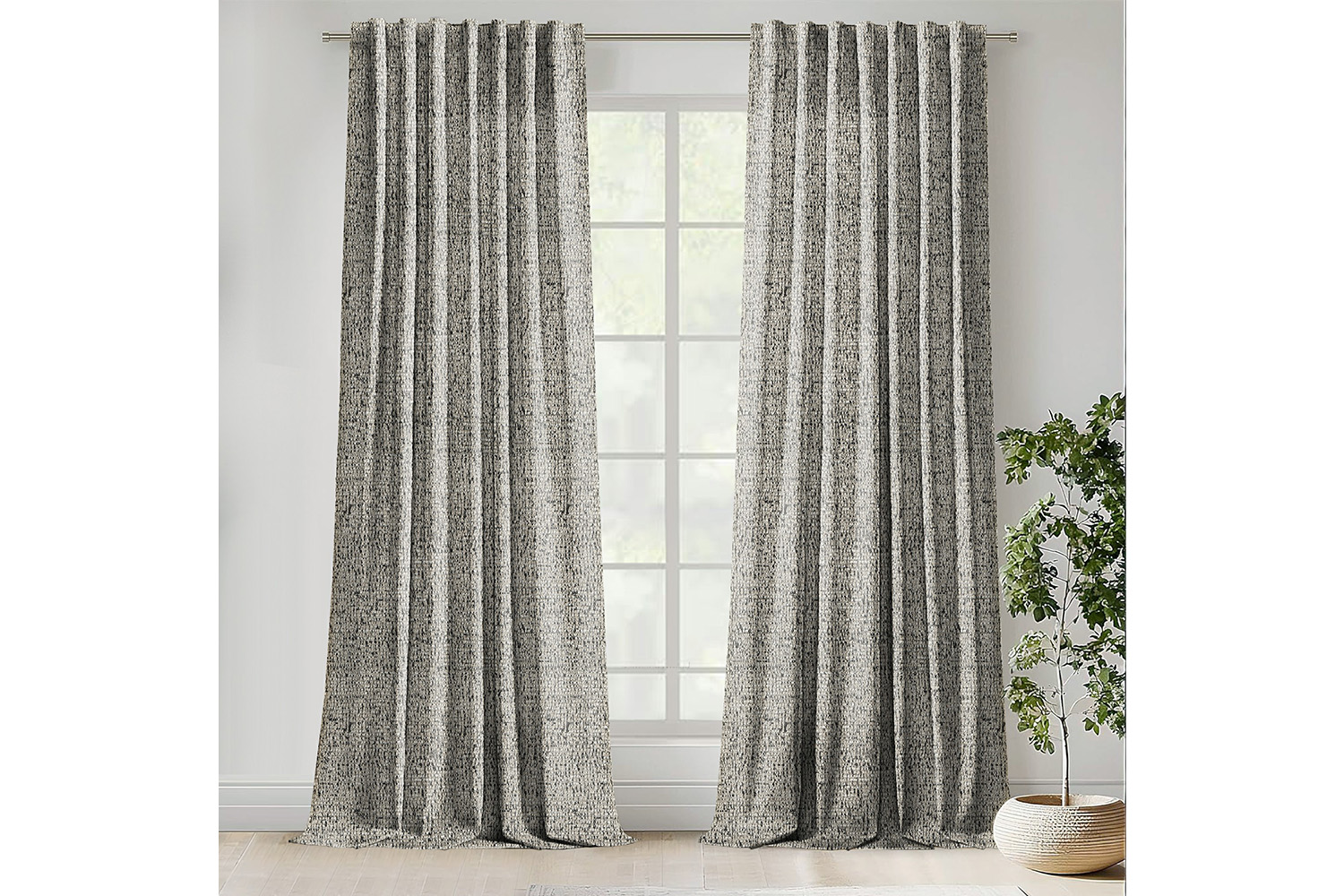 Yara Curtain | Natural/Black | 228 x 228 cm