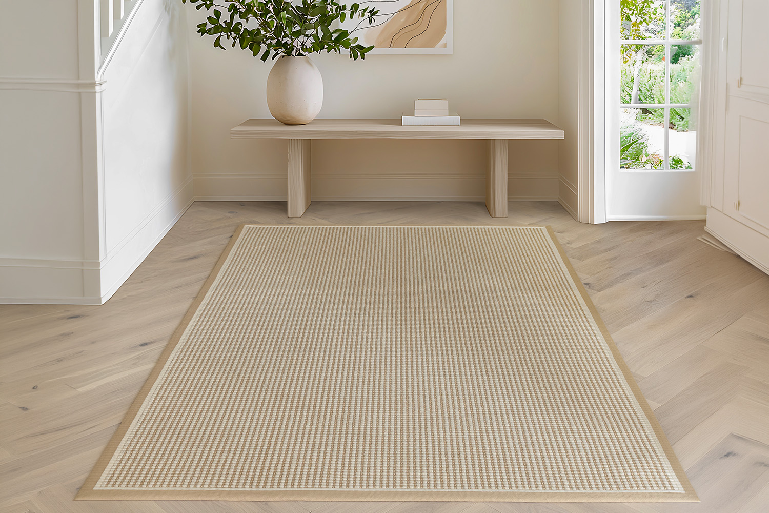 Korra Single Loop Rug | Cream | 340 x 240 cm