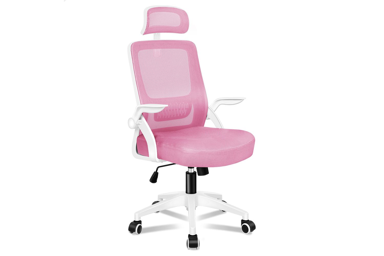 Alfordson Arco Office Chair | Ergonomic Mesh | Pink White
