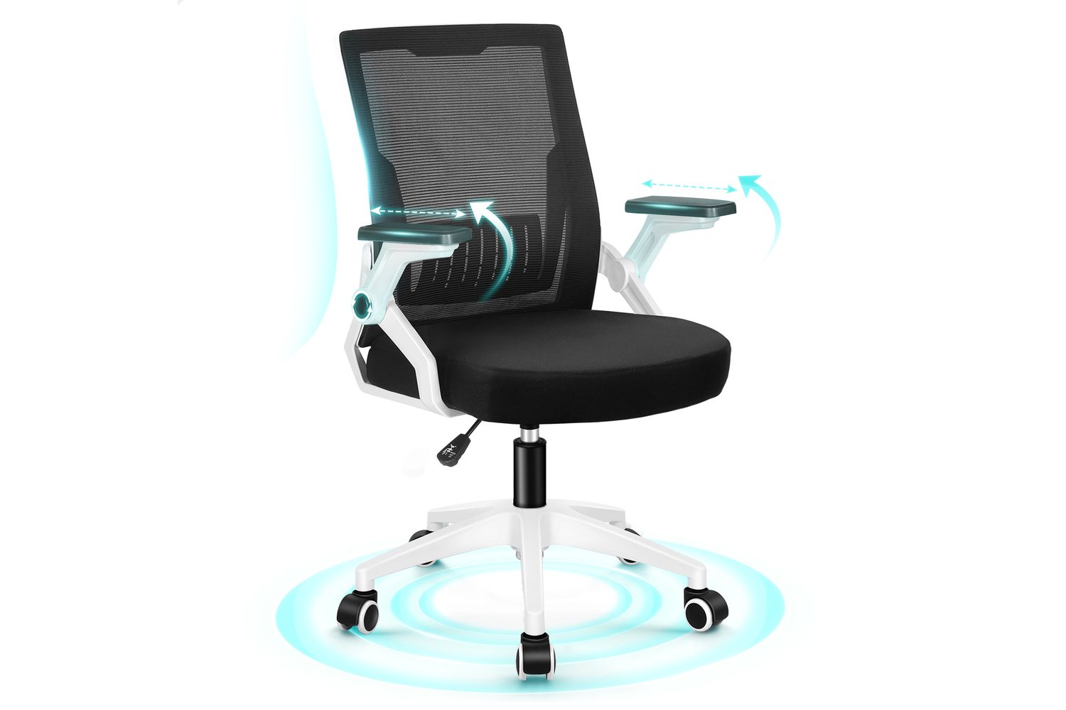 Alfordson Conrad Office Chair | Ergonomic Mesh | Black White