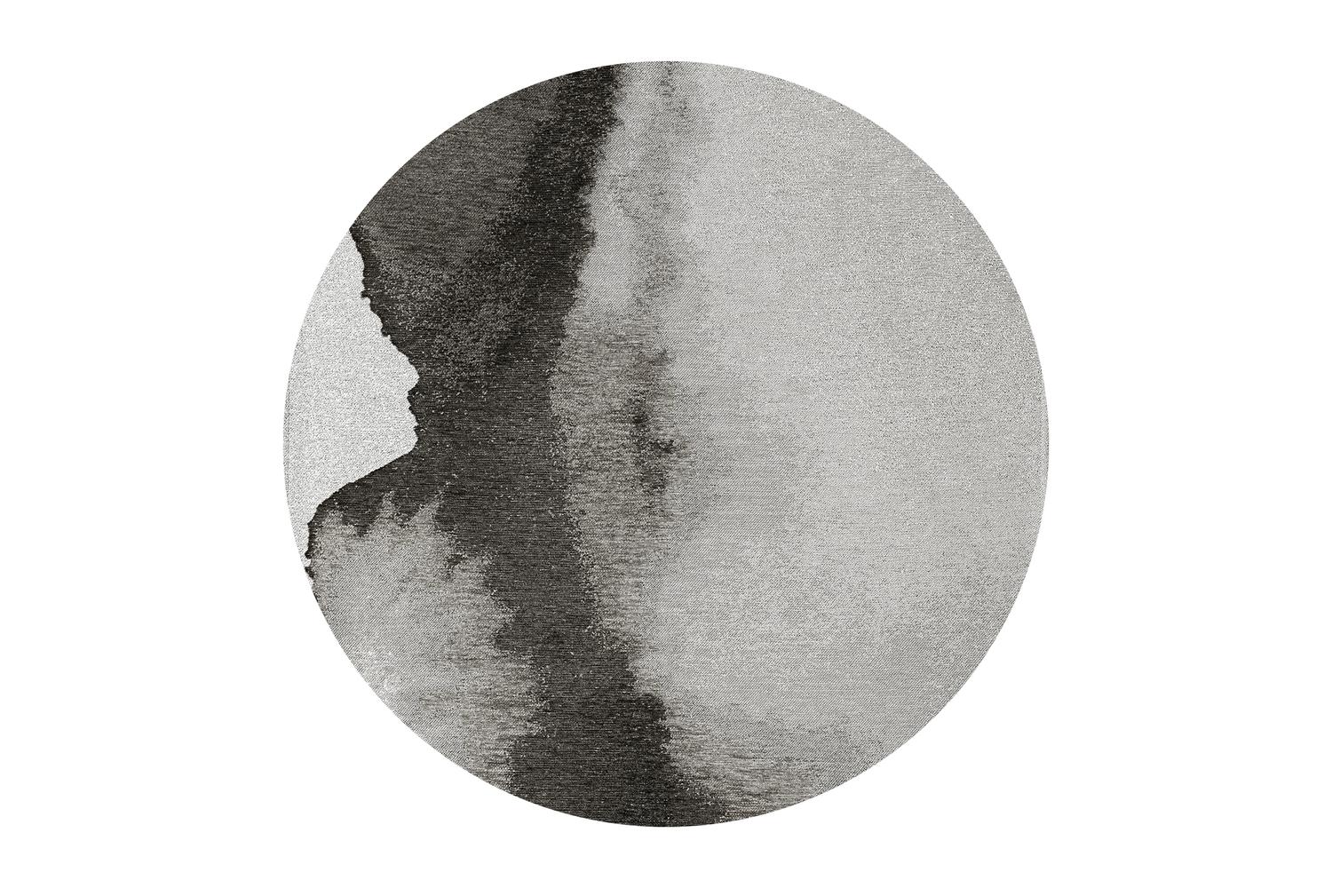 Louis De Poortere Black Shadow Rug | Polyester | 140 X 140 Cm