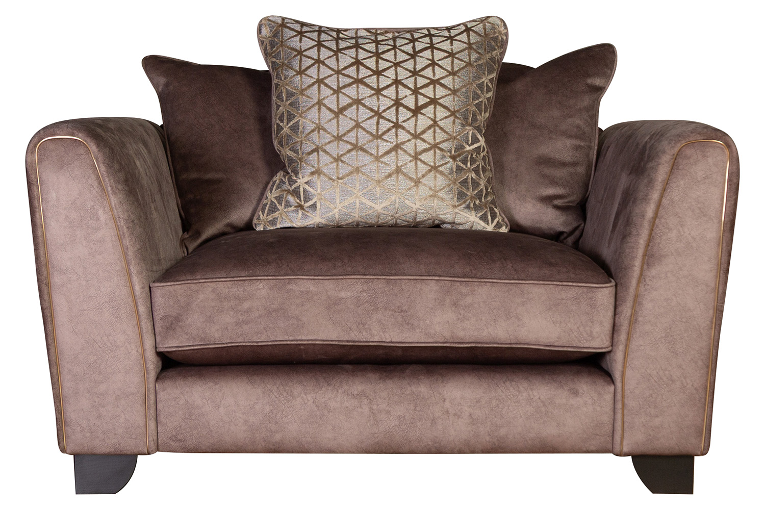Frankie Love Seat Armchair | Fabric | Brown