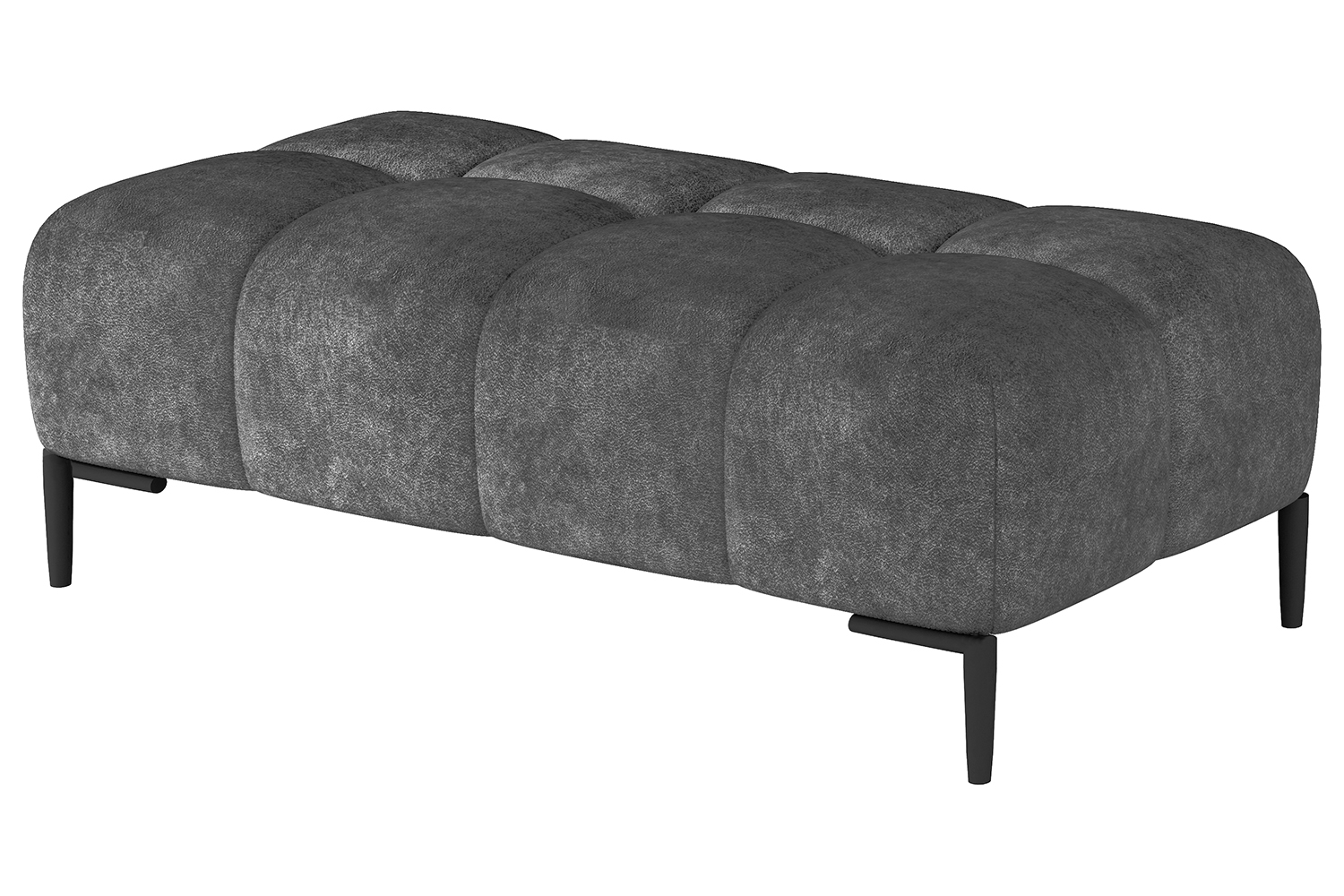 Cassie XL Footstool | Fabric | Grey