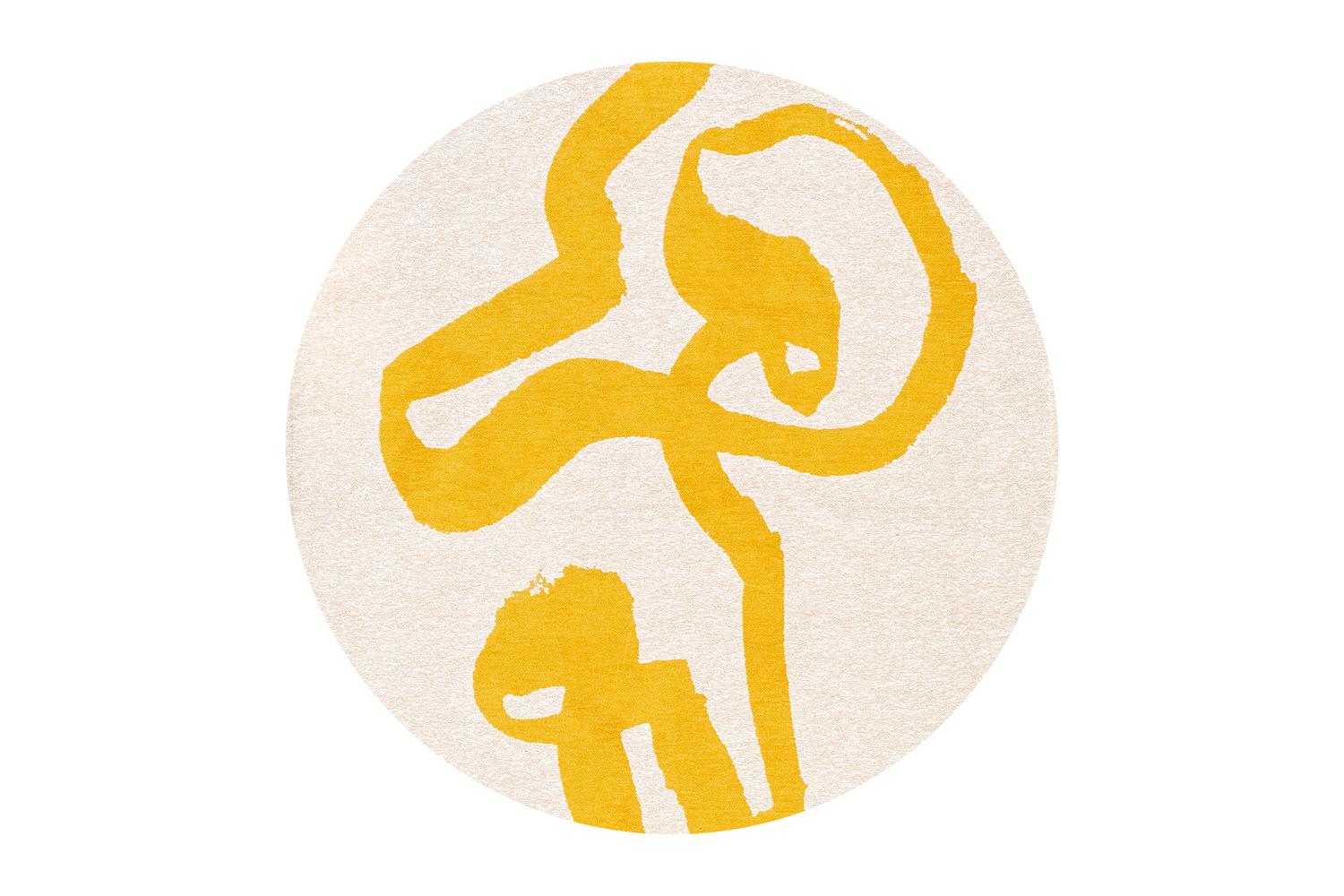 Louis De Poortere Pure Yellow Rug | Polyester | 140 X 140 Cm