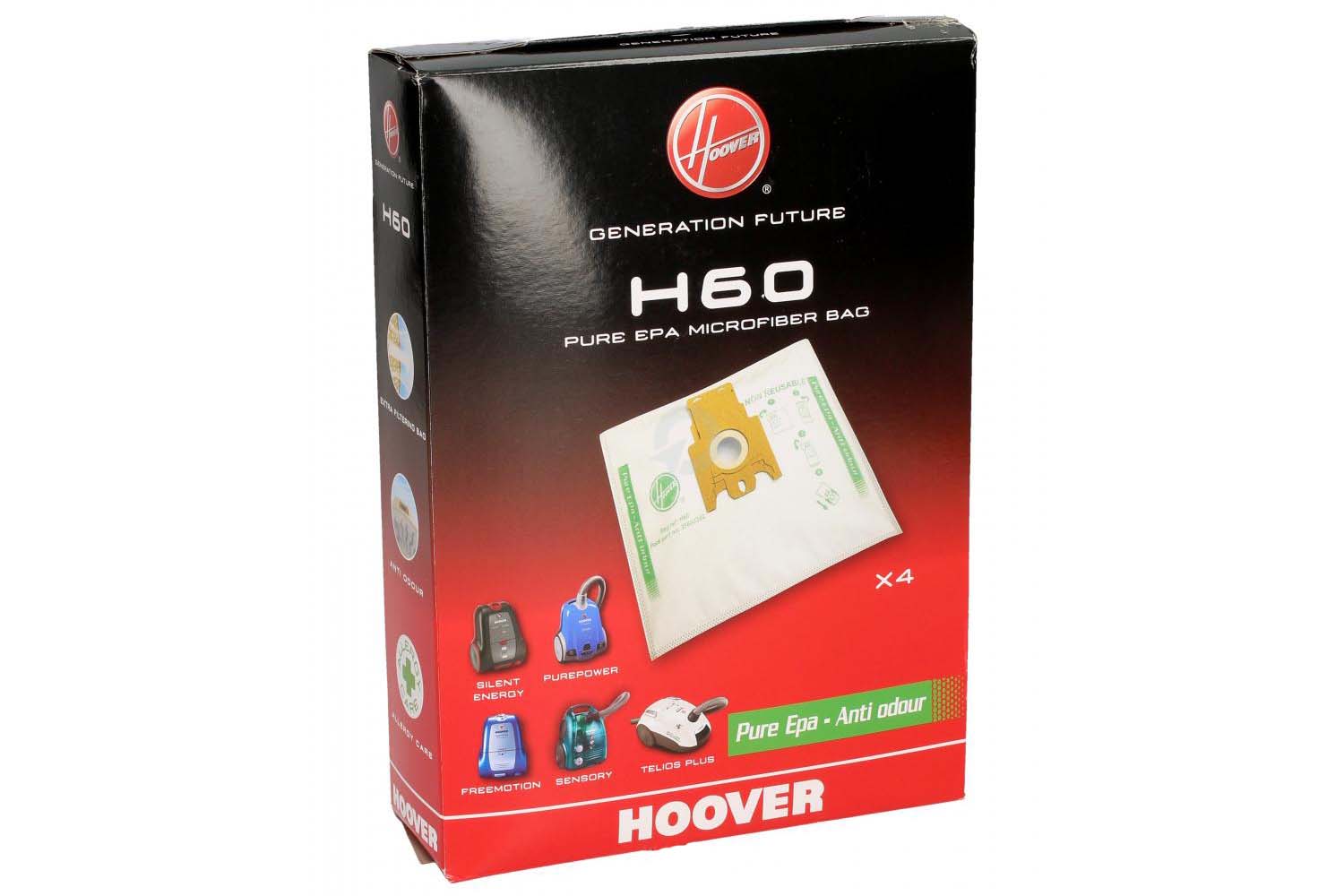 5 Dust Bags for Hoover H60 Sensory Purepower Silent Energy Freemotion Cylinders 