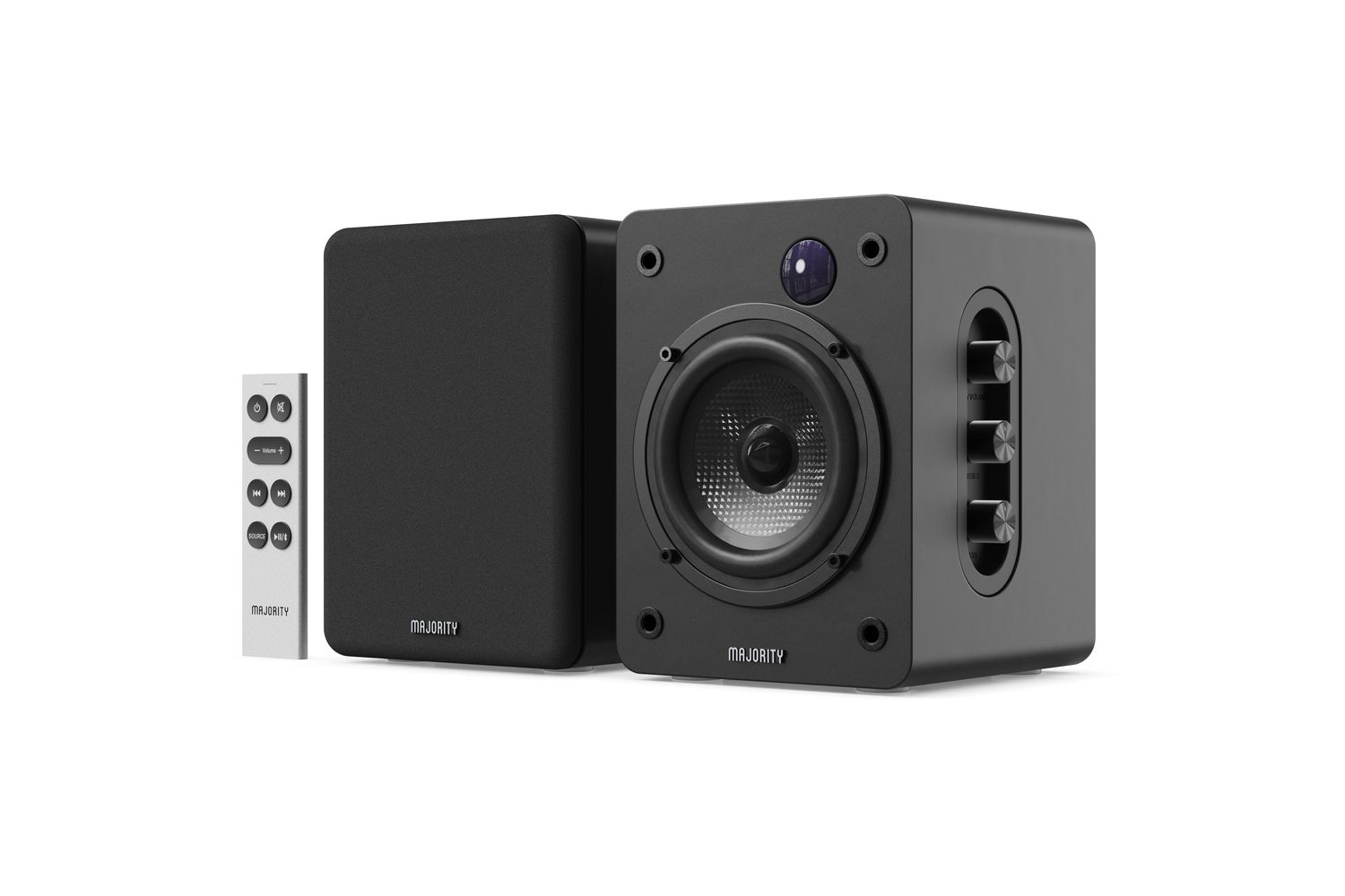 Majority D50x Black Bluetooth Bookshelf Speakers