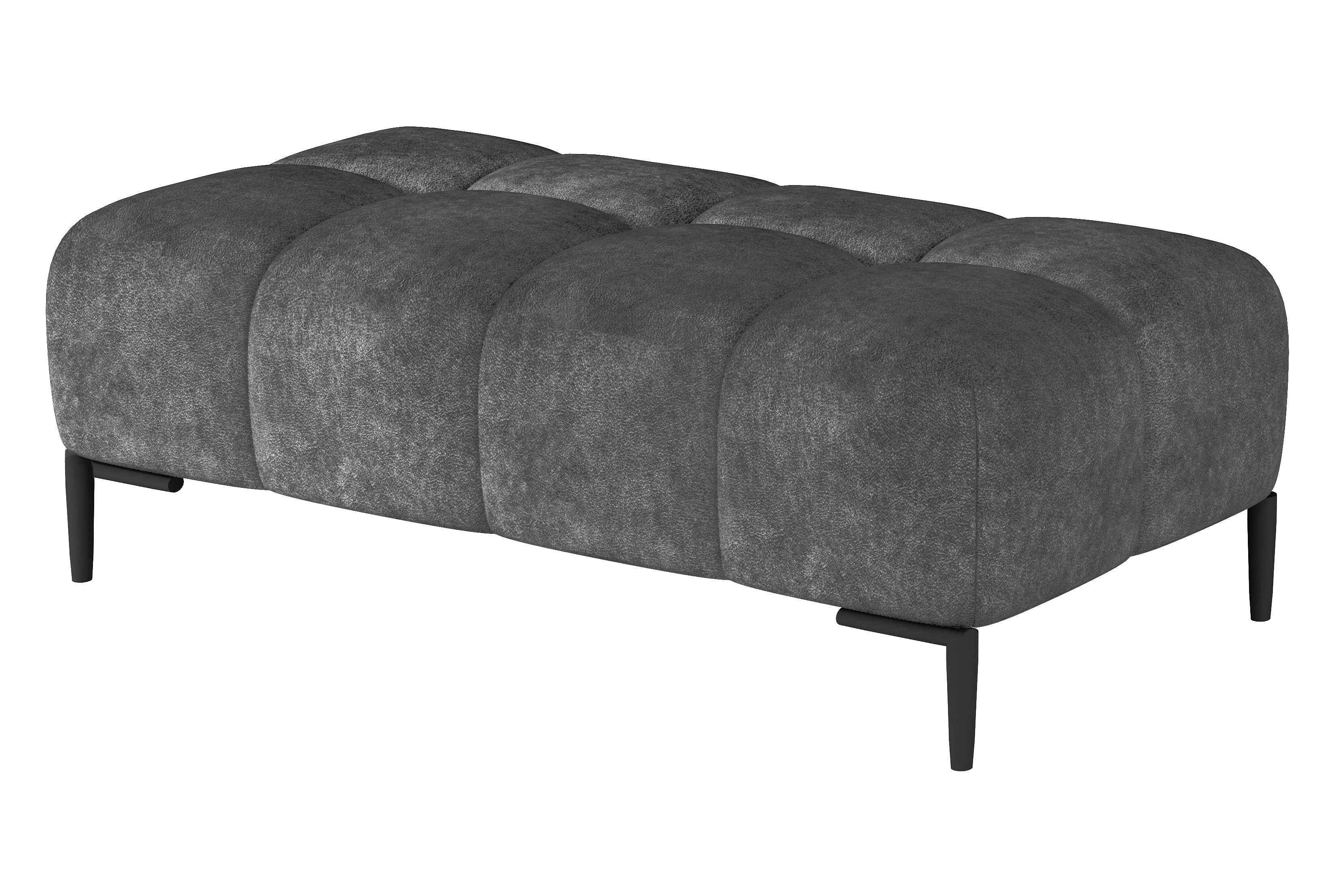 Cassie XL Footstool | Fabric | Grey
