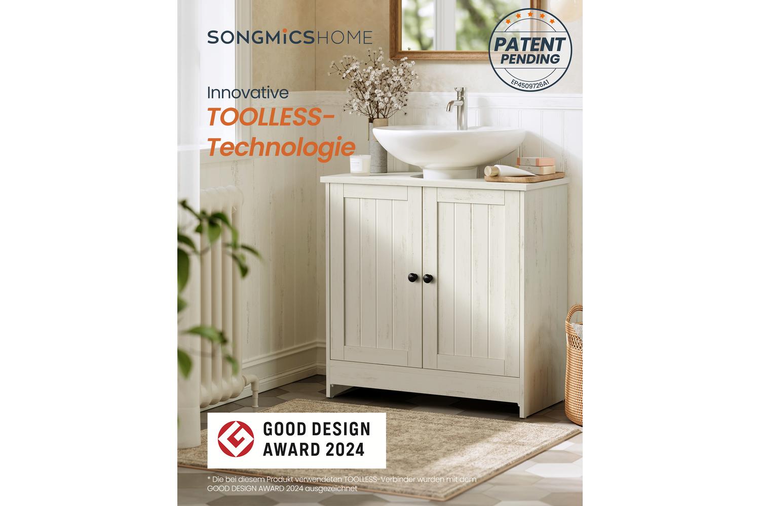 Songmics Home Washbasin Cabinet | Bathroom Storage Cabinet | 60cm