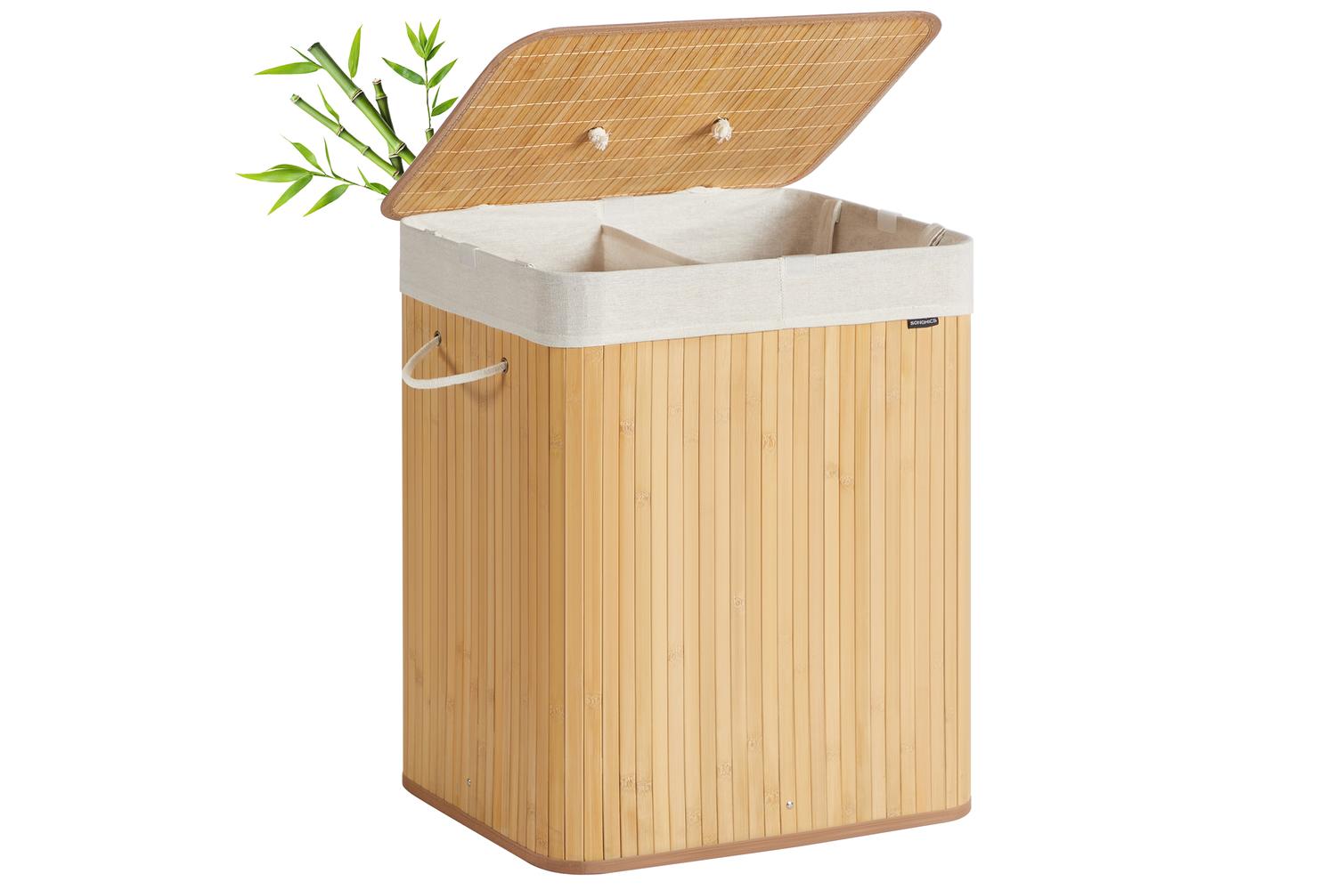 Songmics Laundry Hamper | Laundry Basket | Bamboo | 120 L