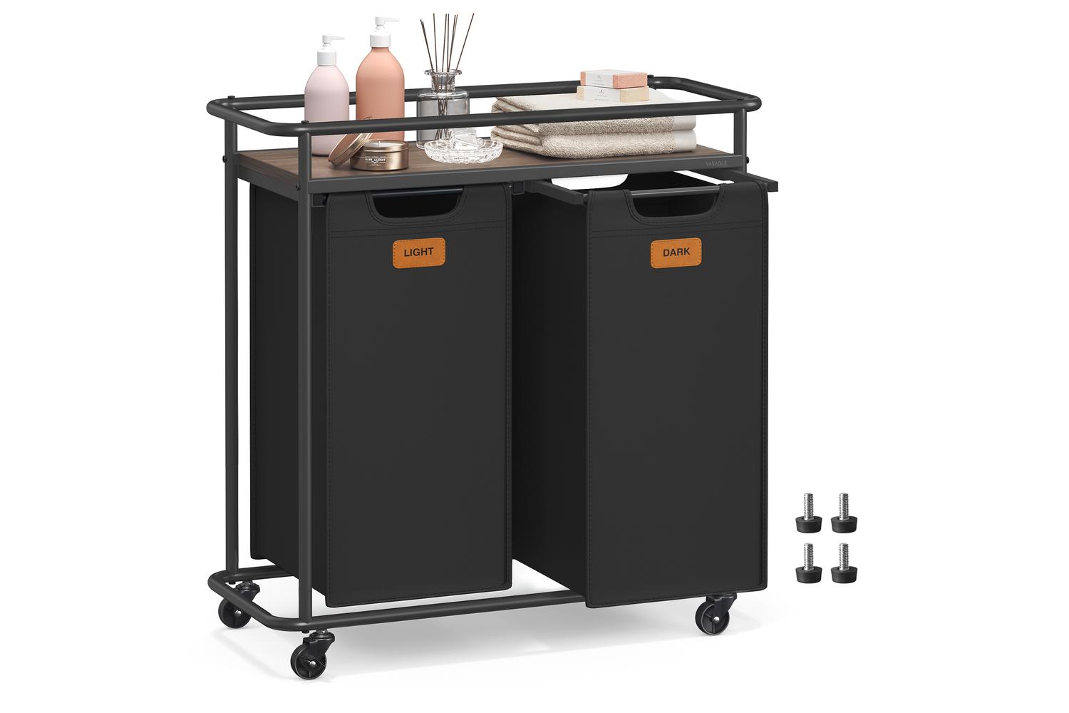 Vasagle Laundry Basket | Laundry Sorter | Steel & Oxford Fabric | 100 Litre