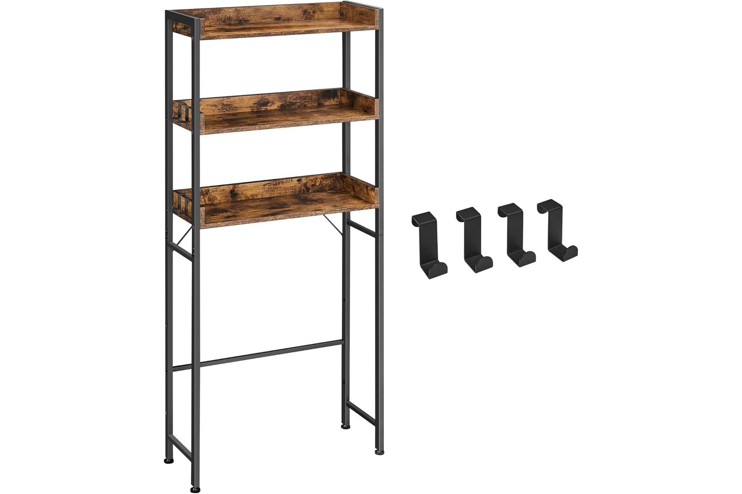Vasagle Over The Toilet Storage | Bathroom Shelf | Wood Chipboard And Steel