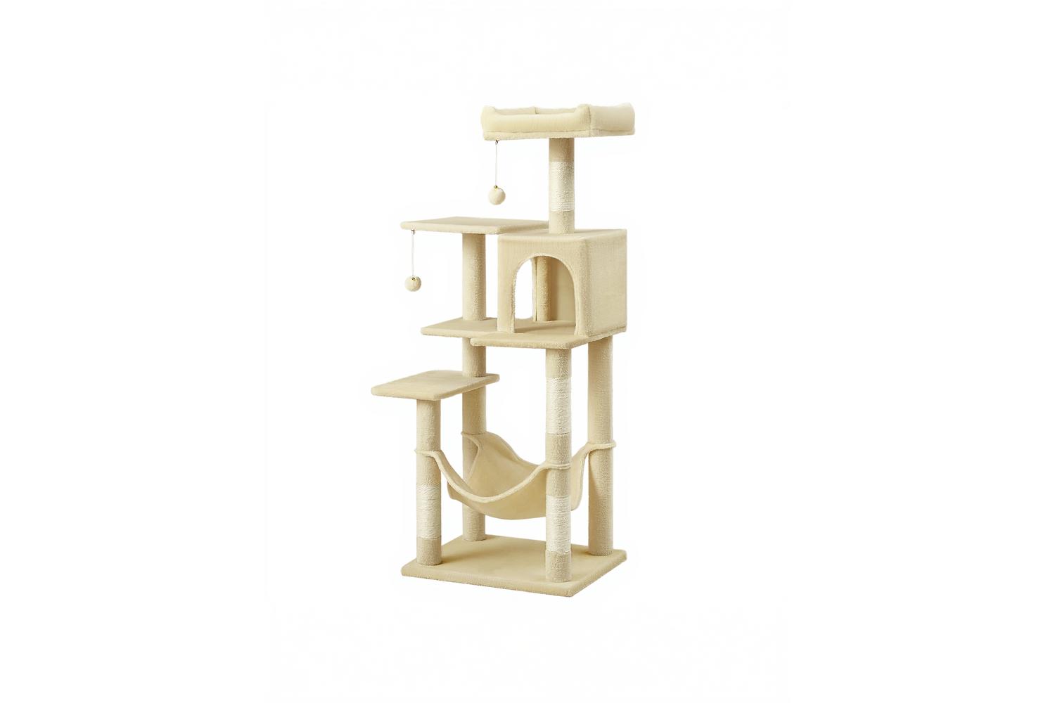 Feandrea Cat Tree | Cat Play Tower | Plush & Sisal | 137.7 Cm