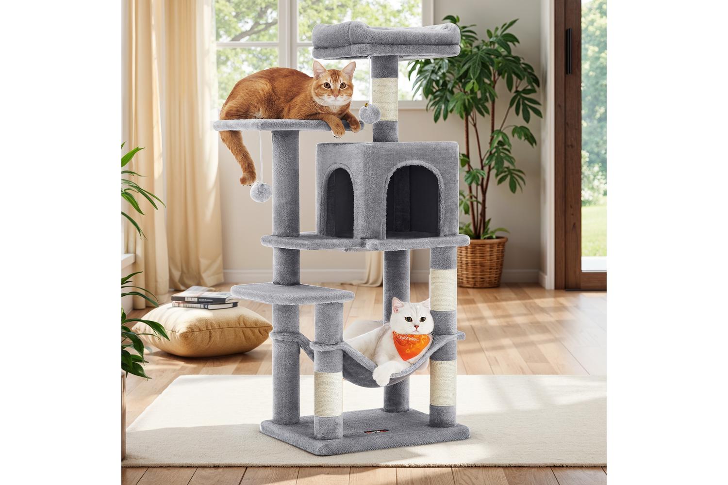 Feandrea Cat Tree | Cat Play Tower | Plush & Sisal | 112 Cm