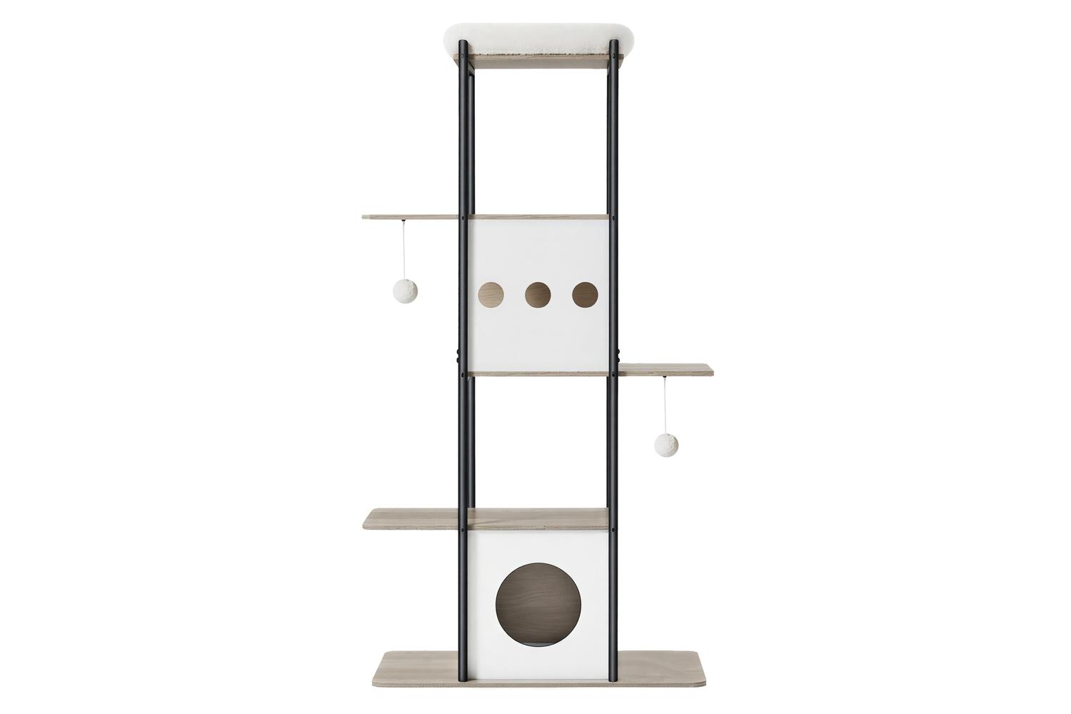 Feandrea Cat Tree | Cat Tree | Particleboard, Steel, Plush, Sisal | 80 X 40 X 153 Cm