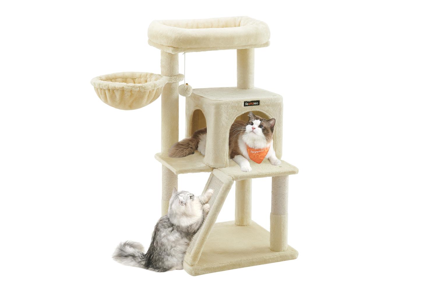 Feandrea Cat Tree | Cat Tree | Particleboard Plush Sisal | 94.8 Cm