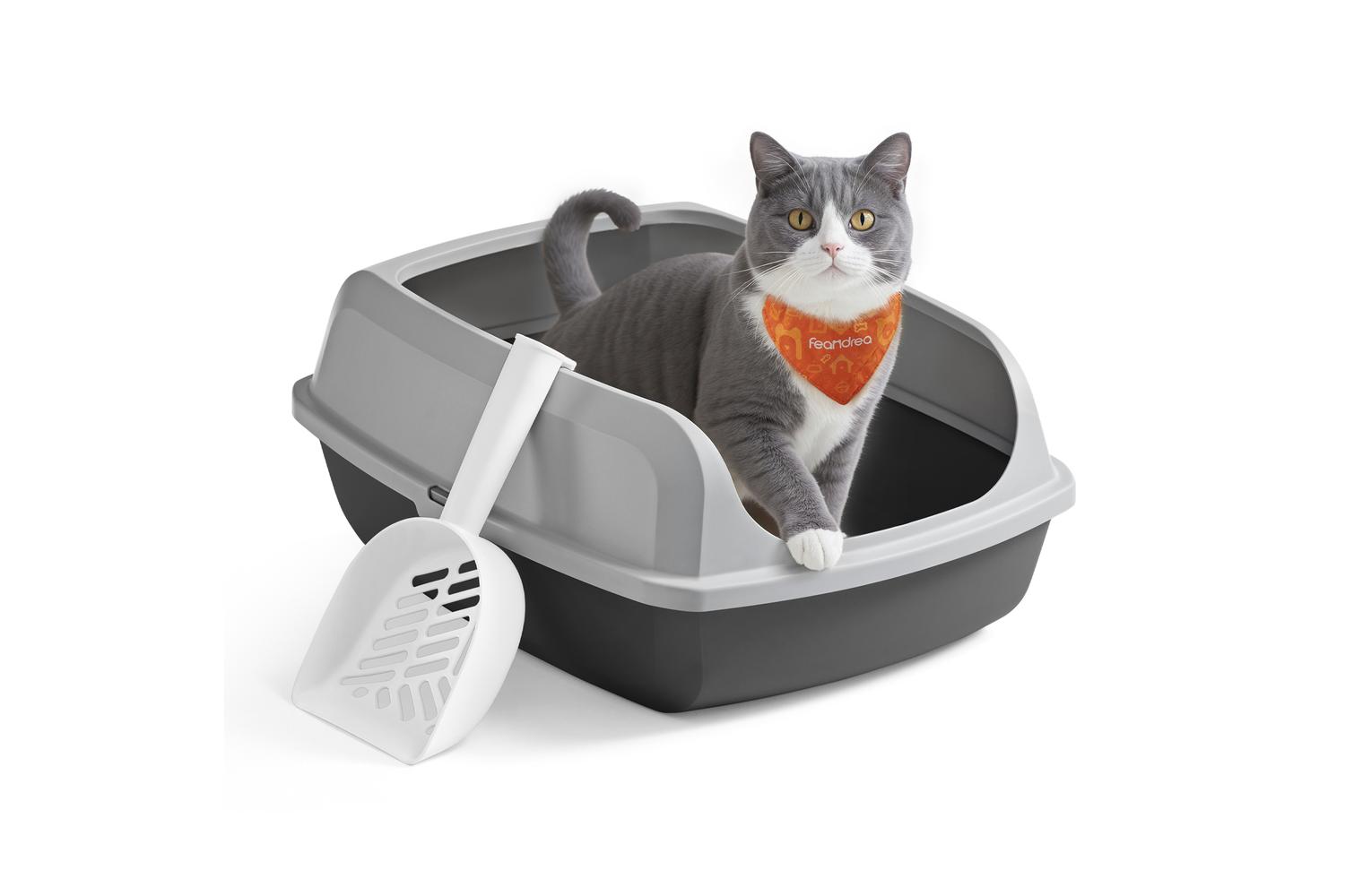 Feandrea Xl Cat Litter Box | Cat Litter Tray | Pp Plastic | Extra Large