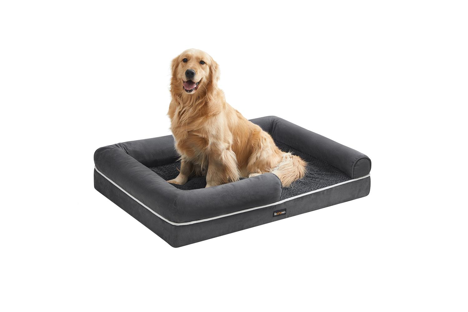 Feandrea Dog Bed | Dog Bed | Plush & Faux Suede | Large