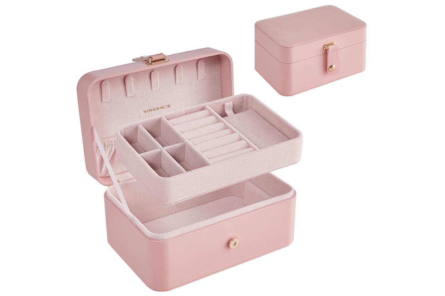 Songmics Jewelry Box | Jewelry Organizer | Velvet Lined | Compact