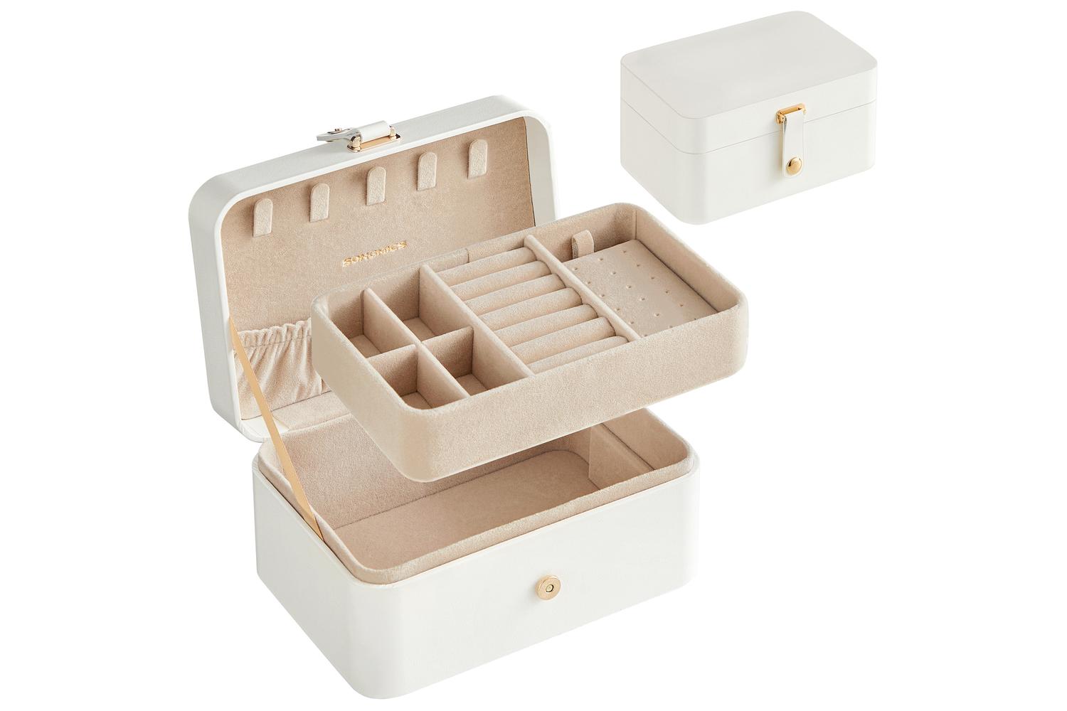 Songmics Jewelry Box | Jewelry Organizer | Velvet Lined | Compact