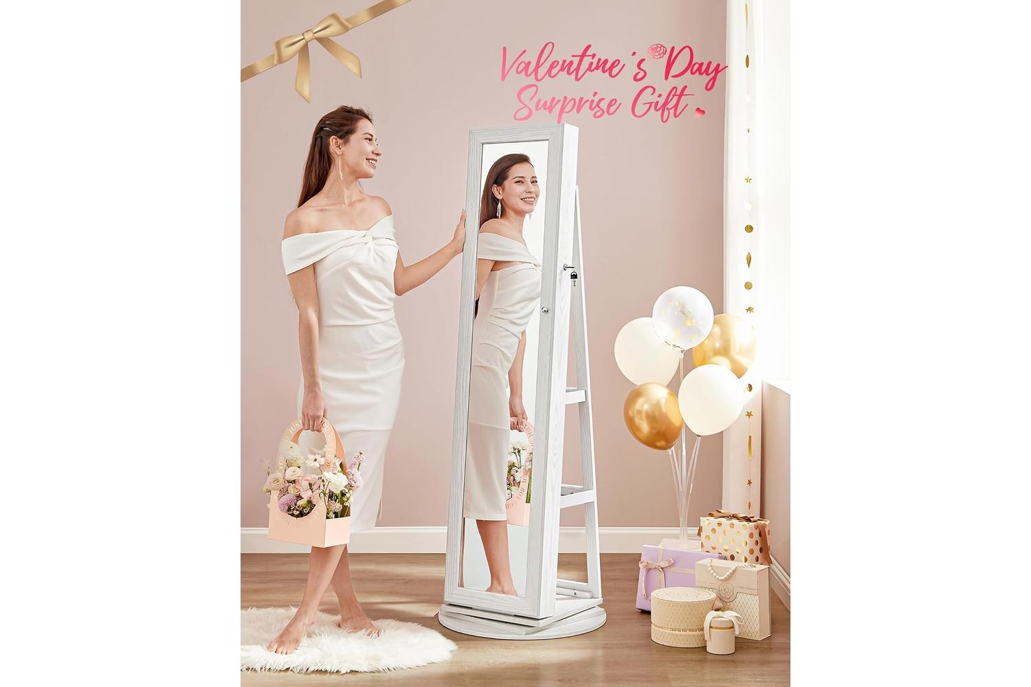 Songmics Jewelry Armoire | Jewelry Cabinet | Mdf | Full-length Mirror