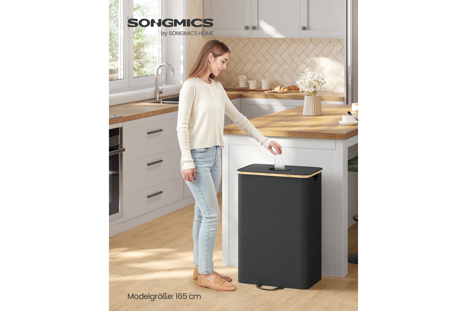 Songmics Recycling Bin | Rubbish Bin | 600d Oxford Fabric | 95 Litre