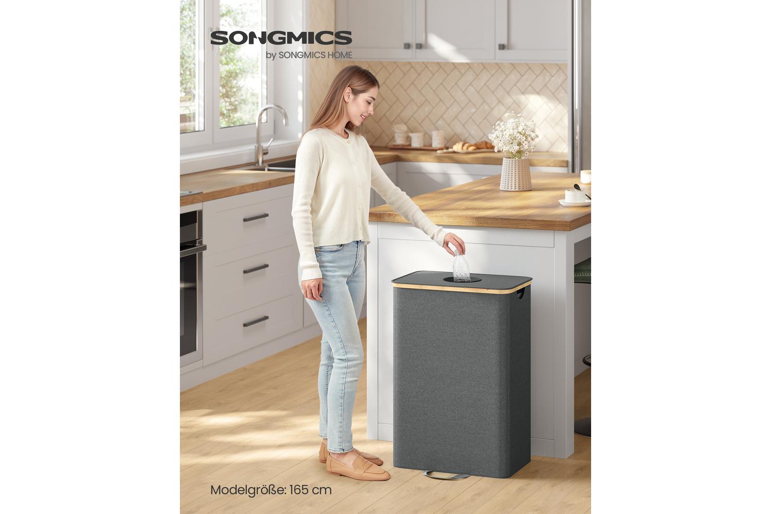 Songmics Recycling Bin | Rubbish Bin | Oxford Fabric | 95 Litre