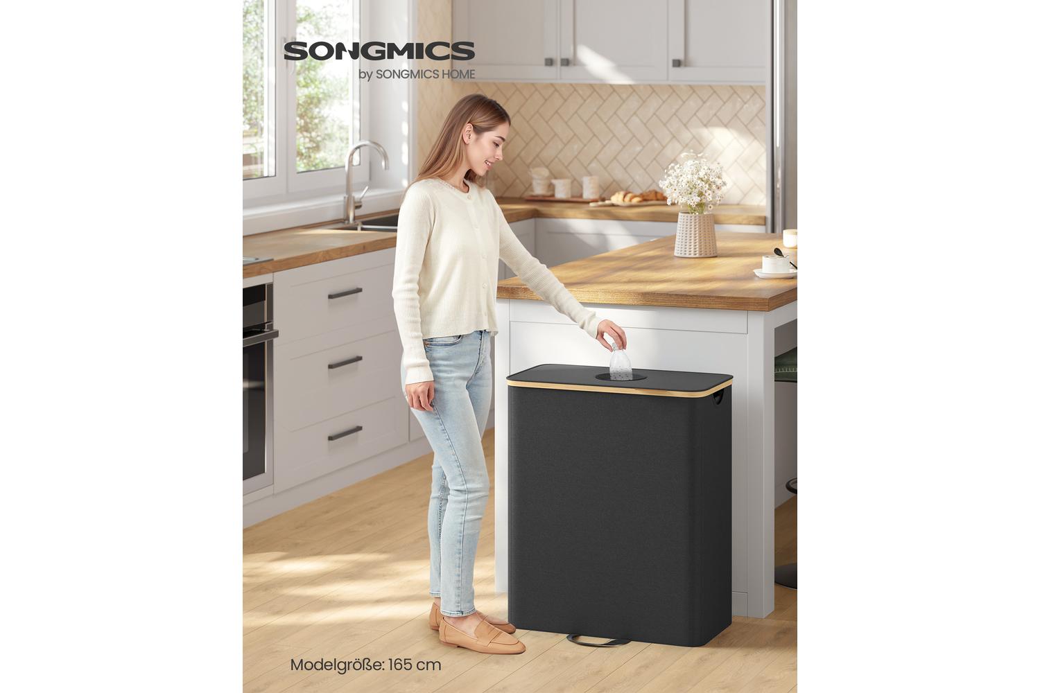Songmics Recycling Bin | Rubbish Bin | 600d Oxford Fabric | 135 Litre