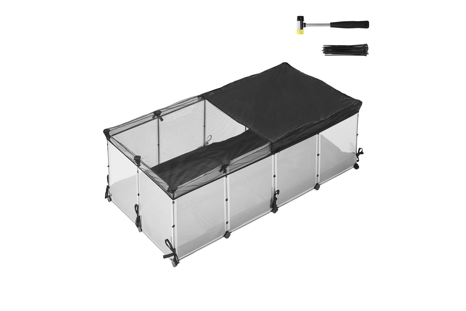Songmics Pet Cage | Pet Playpen | Plastic, Steel, Oxford Fabric | 144 X 74 X 47 Cm