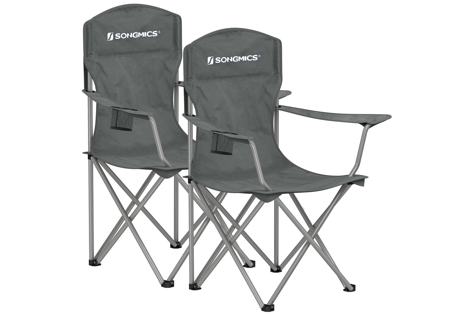 Songmics Camping Chair | Camping Chair | Steel & Oxford Fabric | Slate Grey