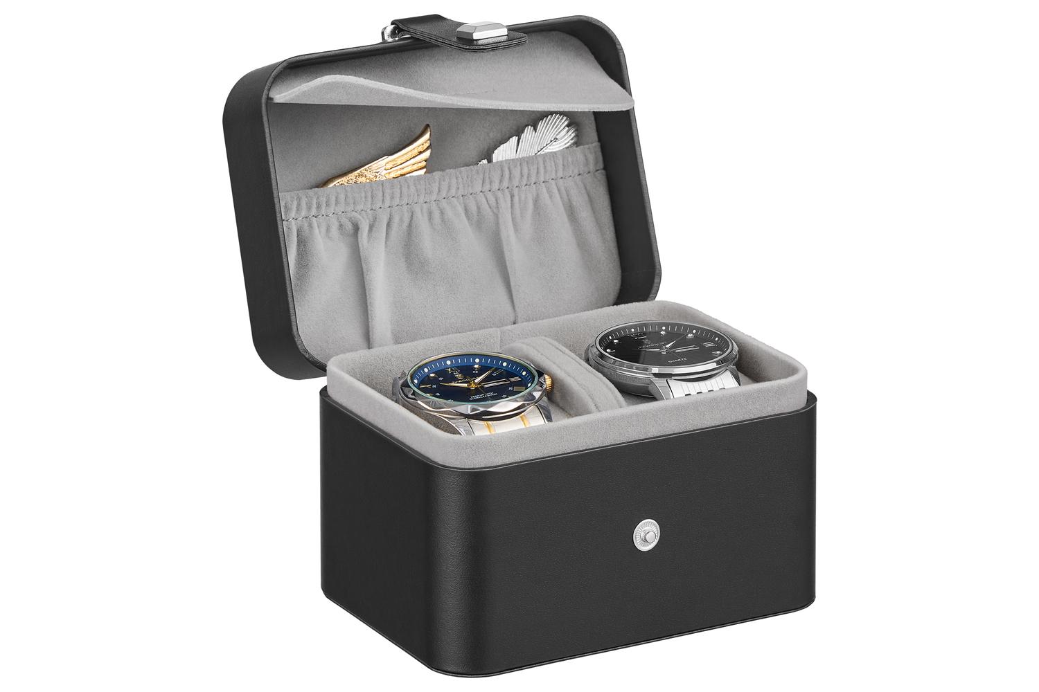 Songmics Watch Box | Watch And Jewelry Organiser | Leather-look | 2 Slot