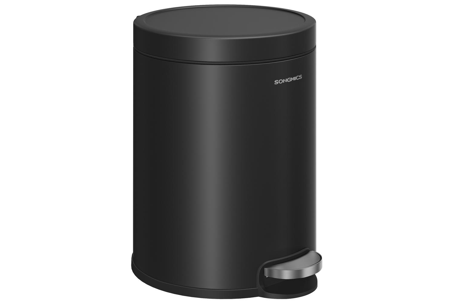 Songmics Trash Can | Rubbish Bin | Steel | 6 Litre