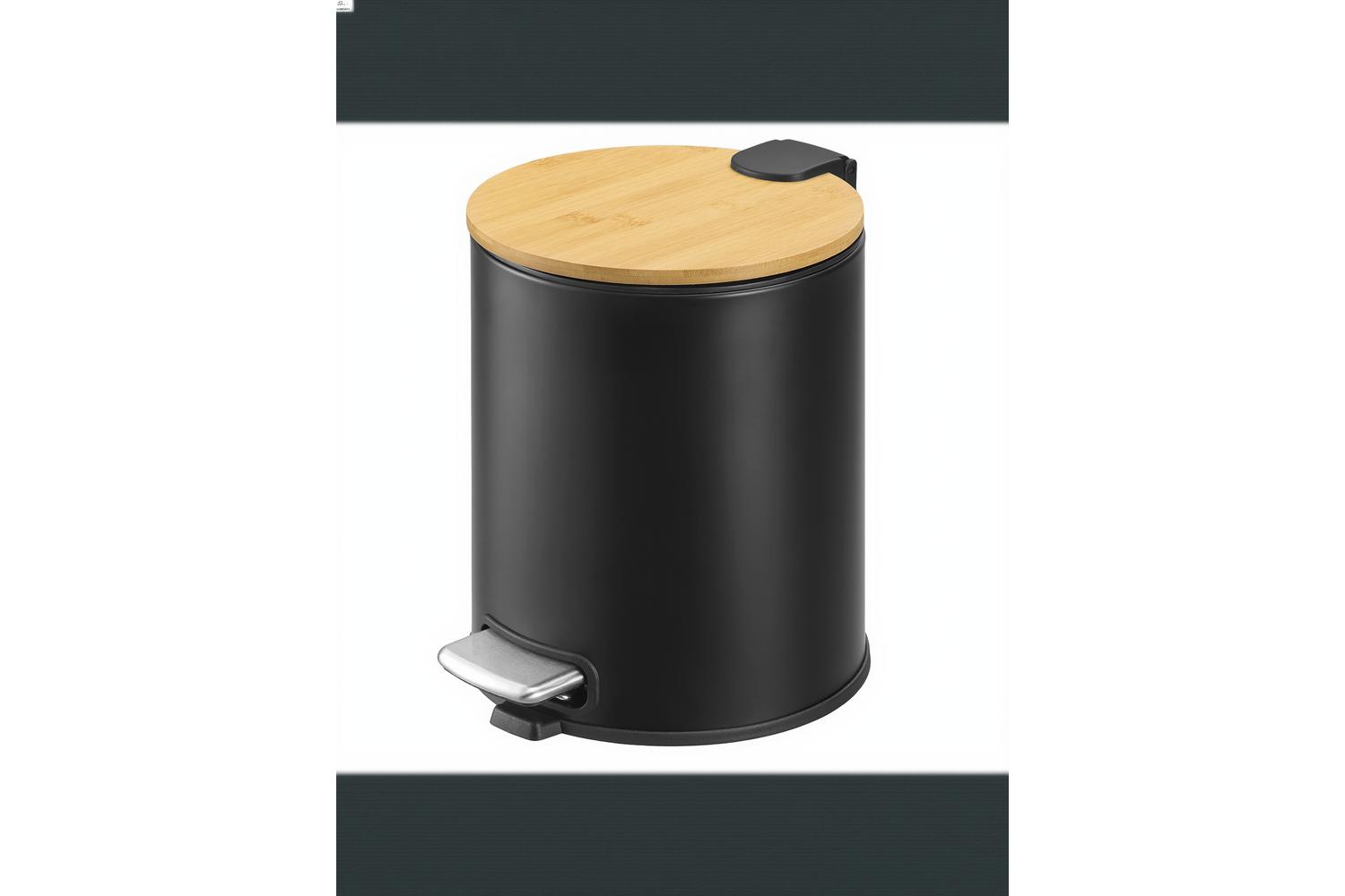 Songmics Trash Can | Rubbish Bin | Bamboo Lid | 6 Litre