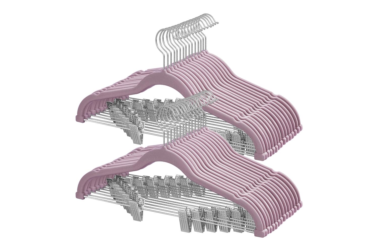 Songmics Velvet Hangers | Clothes Hangers | Velvet | 42.5 X 23.5 Cm